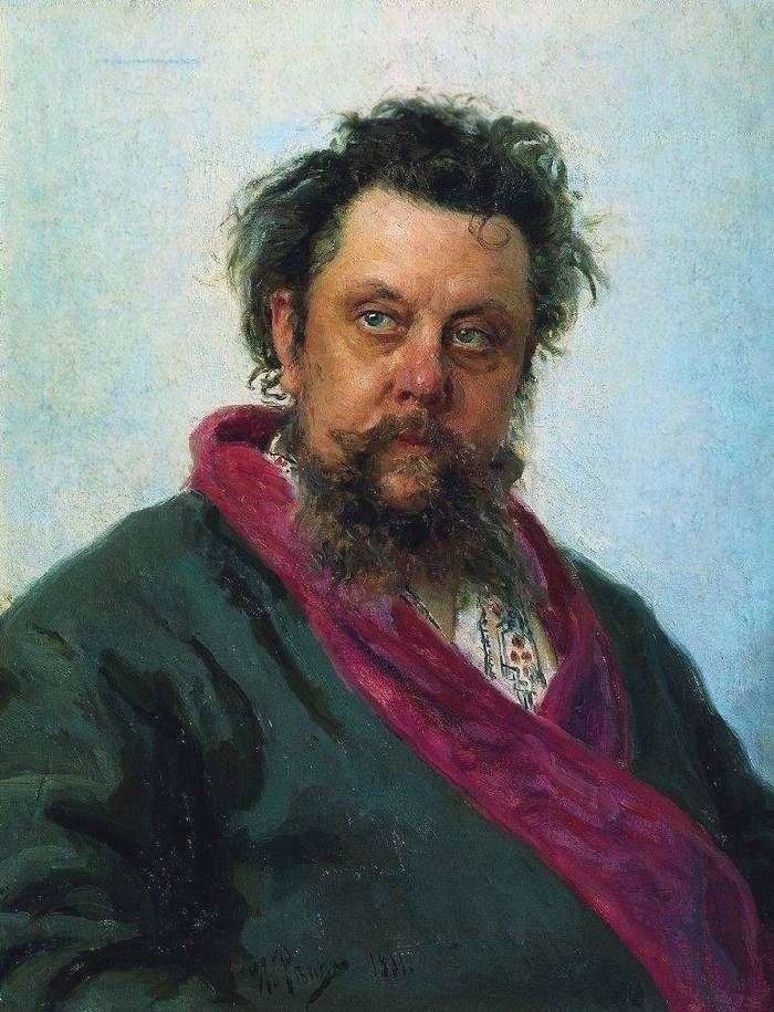 Портрет композитора М. П. Мусоргского   Илья Репин