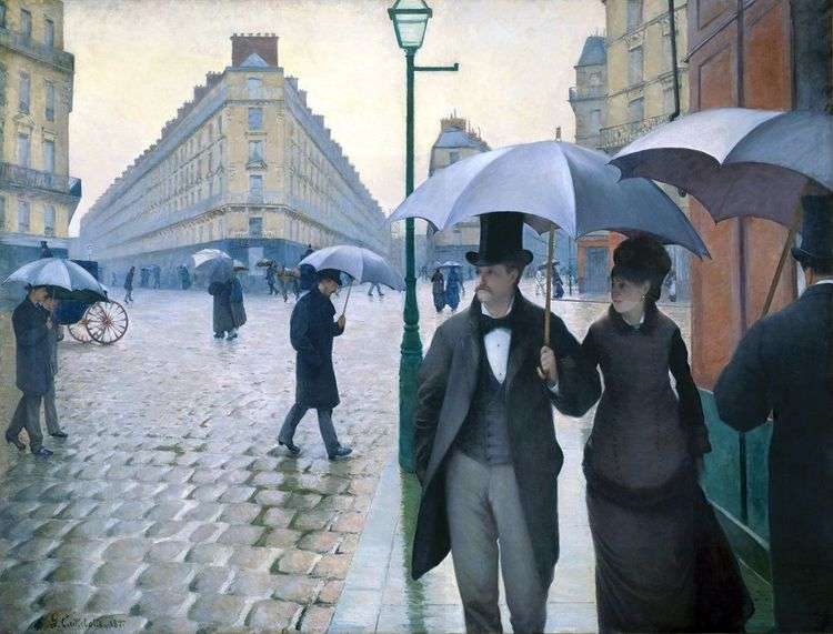 Парижская улица в дождливую погоду   Гюстав Кайботт