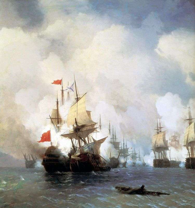 Бой в Хиосском проливе 24 июня 1770 года   Иван Айвазовский