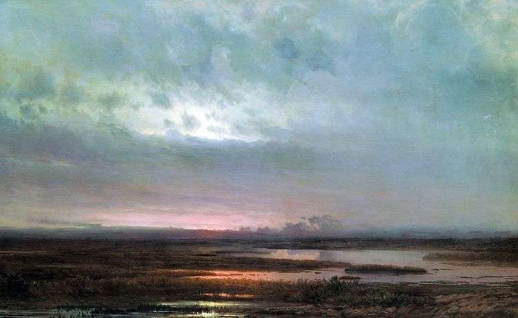 Закат над болотом   Алексей Саврасов