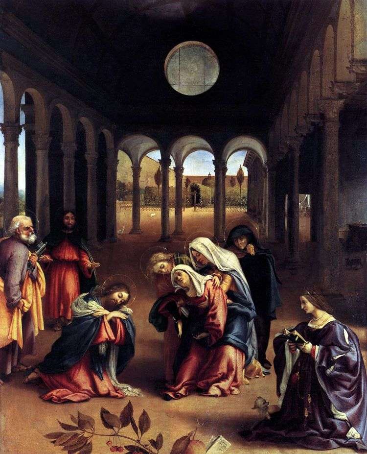 Прищание Христа с Матерью   Лоренцо Лотто