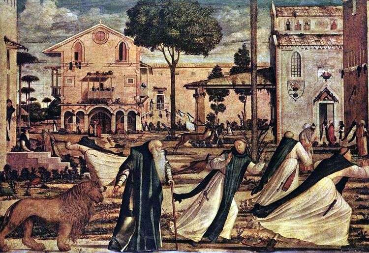 Святой Иероним приводит в монастырь льва   Витторио Карпаччо