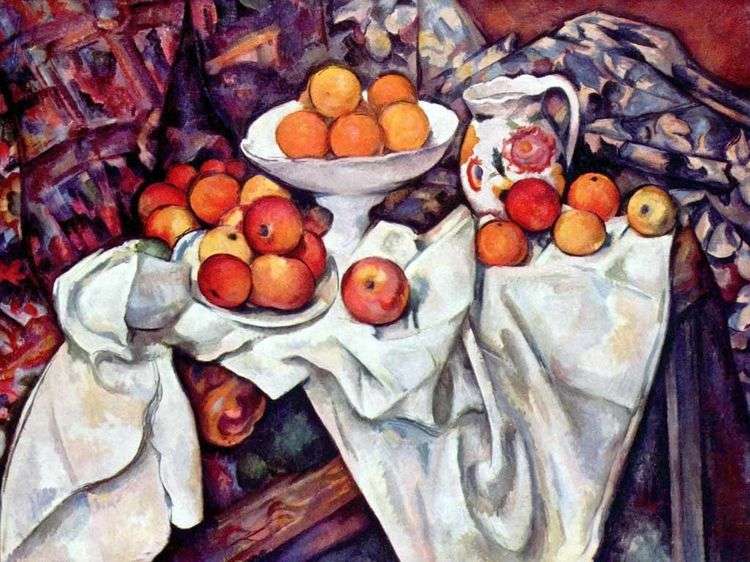 Натюрморт с яблоками и апельсинами   Поль Сезанн