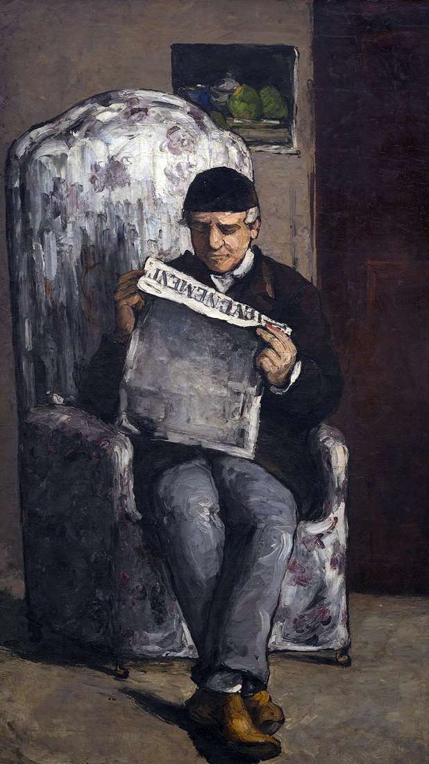 Портрет Луи Огюста Сезанна, отца художника, читающего Эвенман   Поль Сезанн