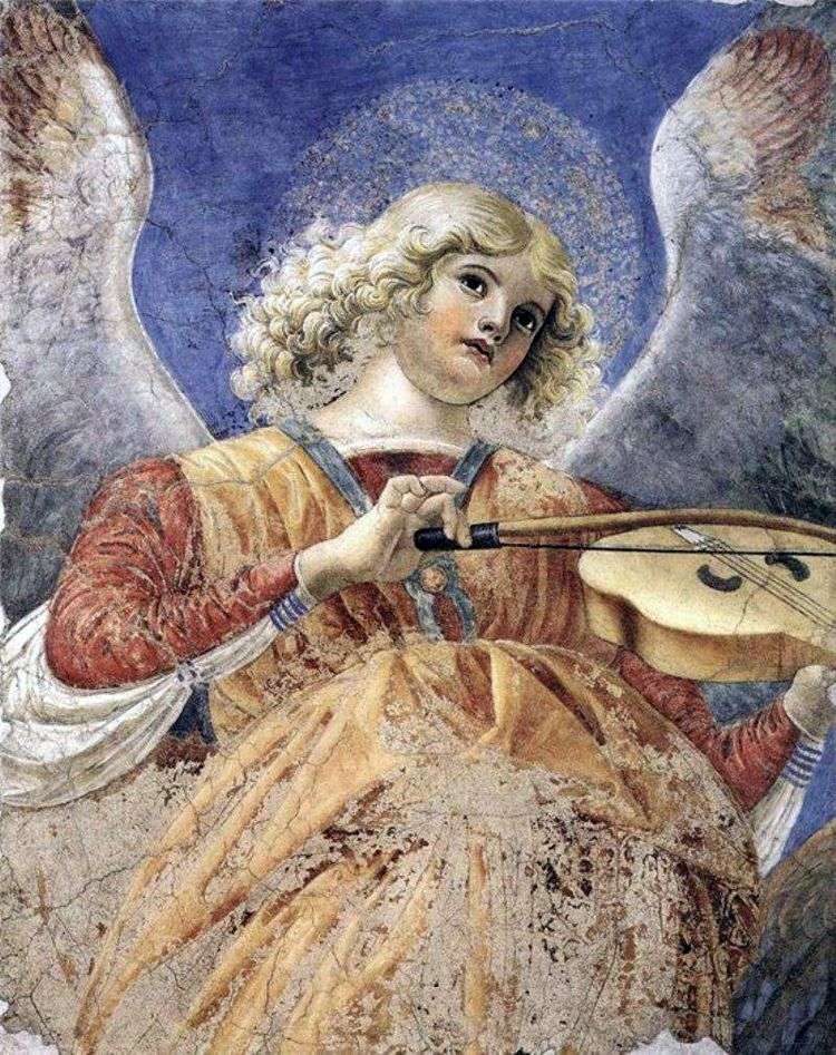Ангел, играющий на виоле. Фрагмент фрески из церкви Санти Апостоли   Форли Мелоццо