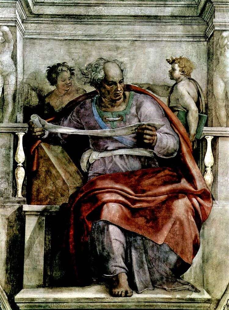 Пророк Иоиль (фреска)   Микеланджело Буонарроти