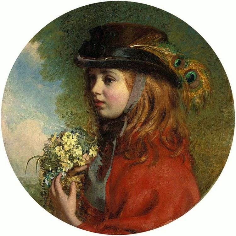 Весна (портрет девочки с букетом)   Генри Хетерингтон Эммерсон