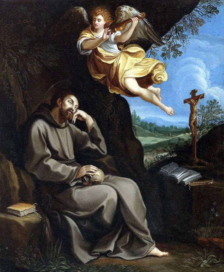 Святой Франциск и ангел   Гвидо Рени